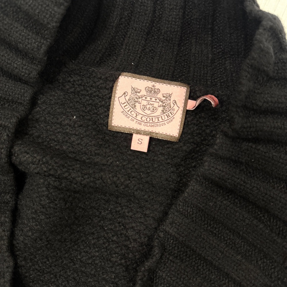 Juicy Couture Black Knit Sweater Cardigan